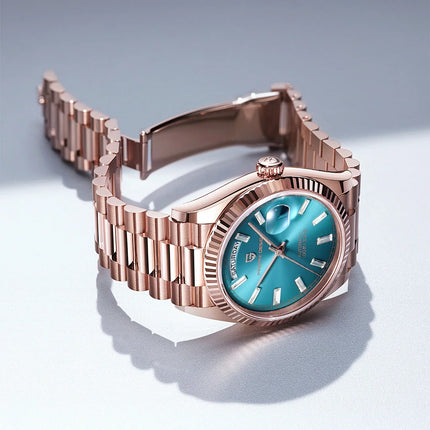 Nuovo Orologio Meccanico di Lusso PAGANI DESIGN D36 in Oro Rosa per Uomo 2026, Orologio Automatico con Data, Vetro Zaffiro AR, Spedizione Locale