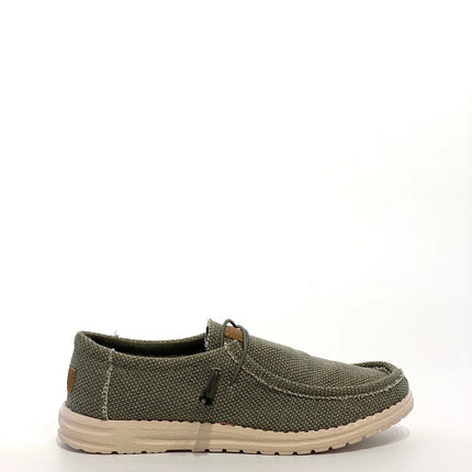 Scarpe casual da uomo in tela con punta a mocassino, leggere e comode, per tutti i giorni