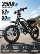 3500W Electric Bicycle, Off-Road Electric Motorcycle for Adults, for City Commuting, Outdoor Riding, Suitable for Road Driving.