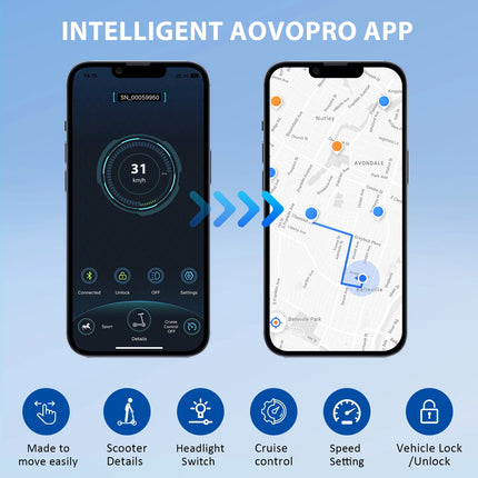 2026 Aggiorna AOVOPRO TX01 Smart APP Scooter elettrico 350W/500W Motore potente 36V25-45KM Gamma Adulti EScooter con doppio freno