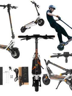 Monopattino elettrico pieghevole per adulti Kukirin A1, motore da 800W, batteria 48V13Ah, pneumatici da 10 pollici.