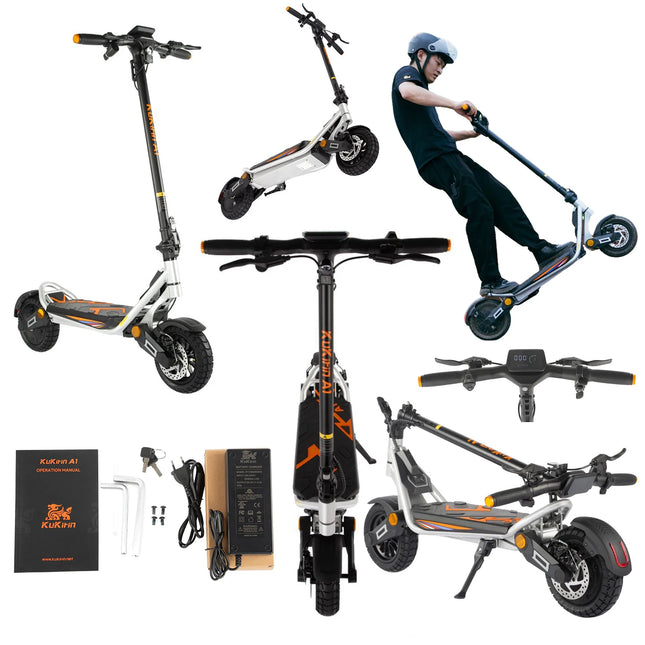 Monopattino elettrico pieghevole per adulti Kukirin A1, motore da 800W, batteria 48V13Ah, pneumatici da 10 pollici.