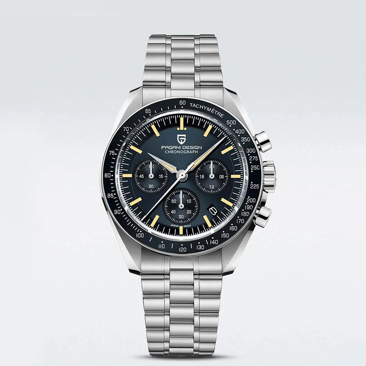 PAGANI DESIGN New Moon Watch Fashion ice blue Orologi al quarzo di lusso per uomo Cronografo da polso in acciaio inossidabile Regali per le vacanze Spedizione locale UE
