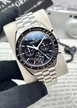 Nuovo orologio da uomo PAGANI DESIGN V6 Moon 2026, orologio al quarzo di lusso VK63 per uomo, impermeabile, cronografo sportivo veloce, vetro AR zaffiro, vetro in ceramica leggera, acciaio inossidabile, orologio alla moda.