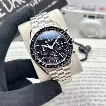 Nuovo orologio da uomo PAGANI DESIGN V6 Moon 2026, orologio al quarzo di lusso VK63 per uomo, impermeabile, cronografo sportivo veloce, vetro AR zaffiro, vetro in ceramica leggera, acciaio inossidabile, orologio alla moda.