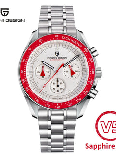 PAGANI DESIGN 2026 Nuovo Orologio da Polso da Uomo Rosso di Lusso al Quarzo Cronografo Automatico con Data Impermeabile Spedizione Locale