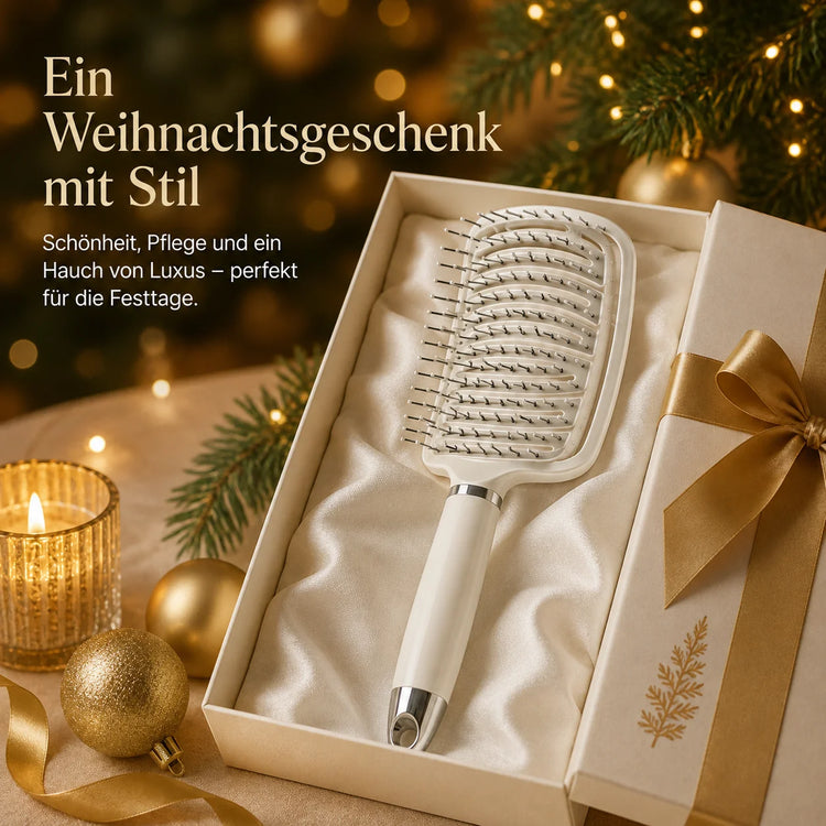 Hair Comb Air Cushion hairbrush For WOMEN'S, Paddle Brush Flexible (Flexible Rounded Bristles, Untangling Brush & Massage Brush For Long Short Curly Straight And Wet Hair gift For Women For Christmas birthday & Valentine's Da