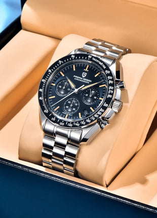 Orologi da uomo PAGANI DESIGN Moon, orologi da polso al quarzo di lusso di alta gamma, cronografo sportivo, orologio da uomo con specchio in vetro zaffiro AR, impermeabile, leggero, vetro in ceramica, regalo alla moda per uom