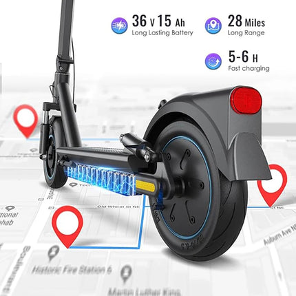 HiQiS Max Pro E-Scooter 500W Motore 36V 15Ah 40KMH Velocità 50KM Gamma 10 pollici Pneumatico Ad Aria Pieghevole Scooter Elettrico Per Adulti Con App