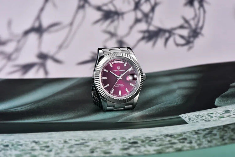 Nuovo Orologio Meccanico Automatico PAGANI DESIGN DD40 2026 per Uomo, Quadrante Viola, Data, Vetro Zaffiro AR, Impermeabile, Sportivo, in Acciaio Inossidabile, Regalo per Uomo