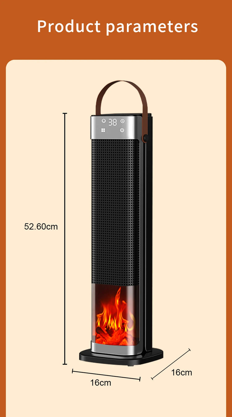 Electric Heater 2000W Heating Fans Portable PTC Fan Heater Electric Space Heater Household Hot Air Blower Electric Warmer with Remote Control