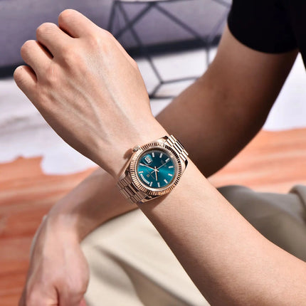 Nuovo Orologio Meccanico di Lusso PAGANI DESIGN D36 in Oro Rosa per Uomo 2026, Orologio Automatico con Data, Vetro Zaffiro AR, Spedizione Locale