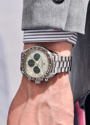 PAGANI DESIGN 2026 Nuovo Orologio da Polso da Uomo Rosso di Lusso al Quarzo Cronografo Automatico con Data Impermeabile Spedizione Locale