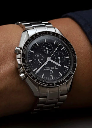 2026 Nuovi PAGANI DESIGN Uomo Luna orologi di lusso orologio al quarzo Uomo nero Automatico Data Velocità Cronografo impermeabile in acciaio inox Wristwathch Spedito localmente in Europa