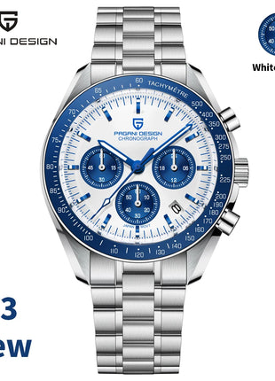 PAGANI DESIGN Serie Planetaria Saturn Light Tan Orologio al Quarzo da Uomo Cronografo Veloce con Vetro Zaffiro AR Orologio da Polso Uomo Novità 2026
