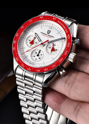 PAGANI DESIGN Nuovi orologi da uomo, orologio al quarzo di lusso, cronografo di precisione, vetro zaffiro AR, resistente all'acqua fino a 100M, orologio business 2026, spedizione locale UE