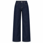 Women's High-Waisted Wide-Leg Raw Blue Jeans, Trendy Original Multi-Pocket Denim Pants, Flowy Fit That Enhances the Silhouette, Versatile Urban Casual Style, Durable Quality Fabric, Ideal for Everyday Outfits Yw-1192J