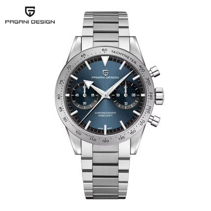 Orologio da Uomo Retrò PAGANI DESIGN 2026, Orologio al Quarzo con Display Lunare, Nuovo Orologio Sportivo Cronografo AR Sapphire VK64, Spedizione Locale