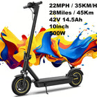 Monopattino Elettrico da 500W con Stock EU, Velocità Massima di 35 km/h, Autonomia Fino a 45 km, Freni Doppi e Design Completamente Impermeabile, Dotato di Pneumatici da 10 Pollici – Perfetto per Ragazzi che Amano le Avven