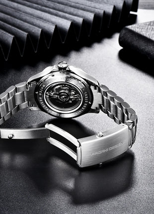 Orologi da uomo PAGANI DESIGN, orologio meccanico automatico di lusso, orologio da uomo resistente all'acqua, vetro zaffiro AR, orologio leggero, spedizione locale UE