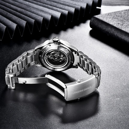 Orologi da uomo PAGANI DESIGN, orologio meccanico automatico di lusso, orologio da uomo resistente all'acqua, vetro zaffiro AR, orologio leggero, spedizione locale UE
