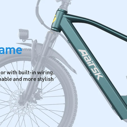 Bicicletta Elettrica Aairsk GT300 per Adulti, Batteria 36V10AH, 7 Velocità, con NFC, Pneumatici da 26 Pollici