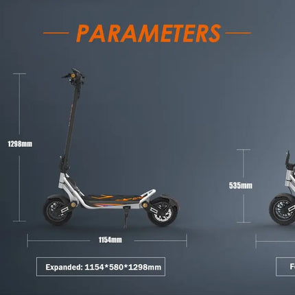 Monopattino elettrico pieghevole per adulti Kukirin A1, motore da 800W, batteria 48V13Ah, pneumatici da 10 pollici.