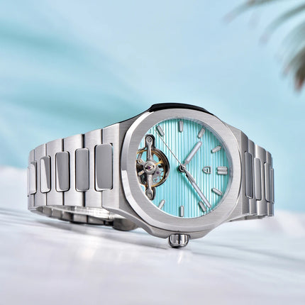 Nuovo Orologio Meccanico da Uomo PAGANI Whirlpool DESIGN 2026, Orologio Automatico di Lusso di Alta Gamma per Uomo, Scheletrato, Luminoso, con Vetro Zaffiro AR Protettivo, in Acciaio Inossidabile, Leggero