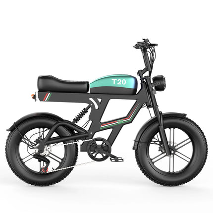 Bicicletta Elettrica T20 con Batterie agli Ioni di Litio ad Alta Capacità 48V20Ah, Bici Elettrica per Adulti con Pneumatici All-Terrain 20'X4.0', Mountain Bike Elettrica per Adulti