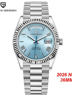 Orologi da uomo PAGANI DESIGN New D36 Date, orologio meccanico automatico di lusso di alta gamma, orologio da uomo con vetro zaffiro AR, impermeabile fino a 10 bar