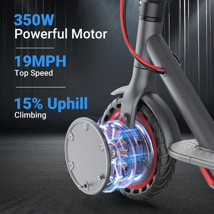 Monopattino Elettrico 350W con Batteria 36V 10.5Ah, Velocità Massima 30 km/h, Autonomia Fino a 34 km, Pneumatici Solidi Antiscivolo da 8.5 Pollici, Perfetto per Spostamenti e per Passare il Tempo con Amici - Disponibile in M