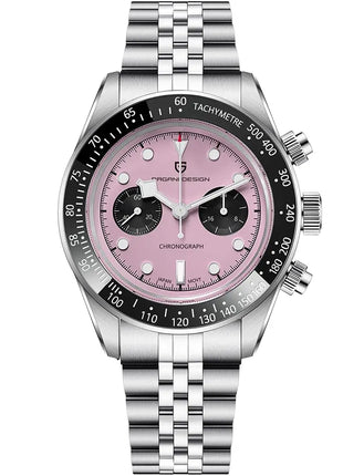 Nuovi orologi da uomo Panda DESIGN, orologio al quarzo di lusso Panda, cronografo sportivo da uomo, cronografo con vetro zaffiro, lenti AR, ceramica, leggero, impermeabile, in acciaio inossidabile, orologio da uomo, idea rega
