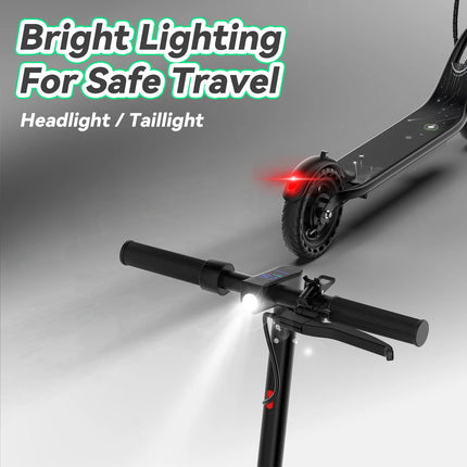 EU Stock Portable Foldable Electric Scooter 350W Motor 19MPH Maximum Speed 12 Miles Long Endurance 36V5.2AH Three Speed Adjustment App Function IPX4 Water Resistant 8.5 Inch Solid Rubber Tire 120Kg Load For Suburb Short Rides