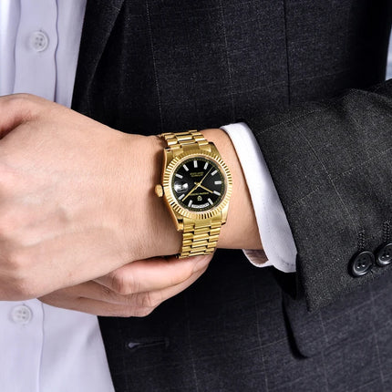 Orologi da uomo Gaphani DESIGN Blu, Orologio automatico di lusso da uomo, Vetro Zaffiro AR, Orologio Meccanico, Consegna da Magazzino Europeo