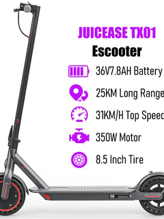 Scooter elettrico JUICEASE TX01 per adulti 7.8Ah 350W Motore potente fino a 31KM/H Velocità Smart APP Scooter elettrico con 5.2 chip
