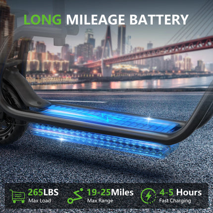 EU Stock 350W Electric Scooter 19 MPH Range Up To 25 Miles Smart App Control Three Speed Settings 8.5 Inch Solid Rubber Tires For A Comfortable Ride—Perfect For Daily Grocery Runs And Commuting