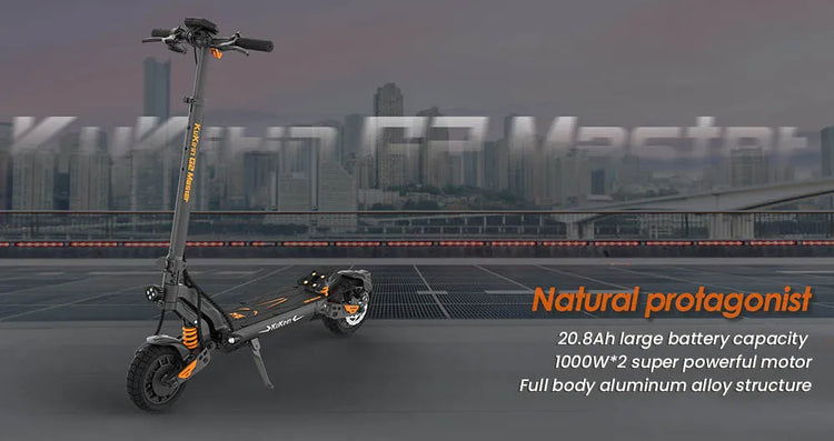 Scooter elettrico KuKirin G2 Master (versione 2025, motore 1000 W*2, batteria 52 V 20,8 Ah, pneumatici da 10 pollici, velocità massima 60 km/h, portata 70 km