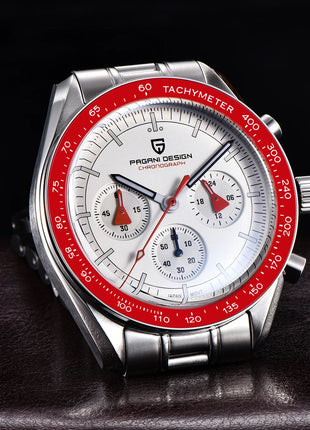 PAGANI DESIGN 2026 Nuovo Orologio da Polso da Uomo Rosso di Lusso al Quarzo Cronografo Automatico con Data Impermeabile Spedizione Locale