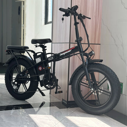 DEEPOWER G23 Bici Elettrica Pieghevole per Adulti, Motore ad Alta Coppia 90N·m, Batteria LG 48V 35Ah, Freni a Disco Meccanici, Pneumatici Fat 20×4.0, E-Bike Fuoristrada a Lunga Autonomia