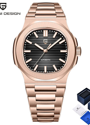 Nuovo Orologio da Uomo di Lusso PAGANI DESIGN 2026 Rosa Oro ST6 Automatico Meccanico con Protezione Luminosa e Vetro Zaffiro AR - Regalo Perfetto