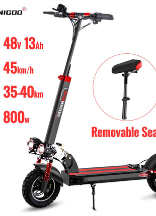 Monopattino Elettrico SUNNIGOO per Adulti con Blocco NFC, Motore Potente 48V 800W, Sedile Rimovibile, Pieghevole, Batteria 15Ah, Autonomia 55km