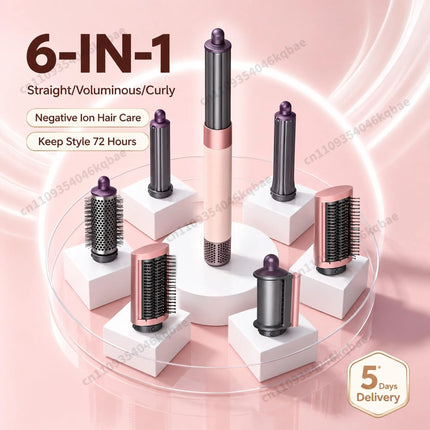 SenCiciMen 6 in 1 Air Styler Negative Ion Hair Dryer For Auto CurlingHair Styling Tools For Fast Drying,Curling,Volumizing & Smooth Best Gift for Women