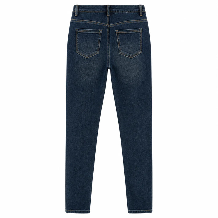 Women's Jeans Skinny High Waist Denim Dark Blue Washed Elastic pants Slim Fit Slimming Effect Streetwear Casual For City Work & Evening Outputs YW‑1641