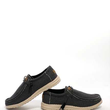 Scarpe casual da uomo in tela con punta a mocassino, leggere e comode, per tutti i giorni