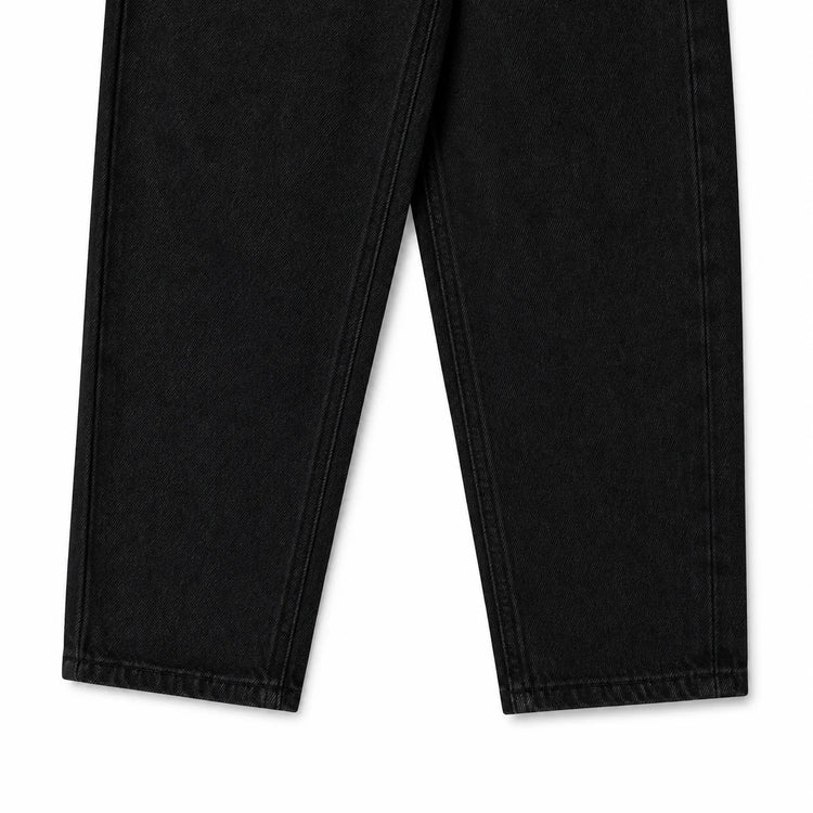 Black Black woman Balloon Jeans High Waist Dark Wash Soft Fit Loose Pockets Classic Casual Urban Streetwear Curled Silhouette Ideal For Daily Outfits Outings FX5314-3