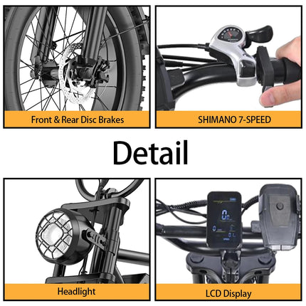 Bicicletta Elettrica BK20 48V20Ah con Celle al Litio, Veicolo Elettrico da Montagna con Motore da 1500W, Veicolo Elettrico per Adulti per il Pendolarismo Quotidiano, Veicolo Elettrico per Uso Esterno e Fuoristrada