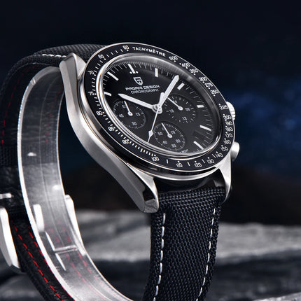 PAGANI DESIGN Serie Planetaria Saturn Light Tan Orologio al Quarzo da Uomo Cronografo Veloce con Vetro Zaffiro AR Orologio da Polso Uomo Novità 2026