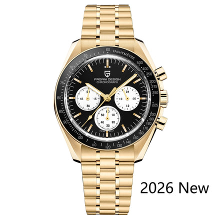 PAGANI DESIGN 2026 Nuovo CK2988 Orologio da Polso da Uomo al Quarzo di Lusso Retrò con Funzione Luna, Vetro Zaffiro e Cronografo di Precisione