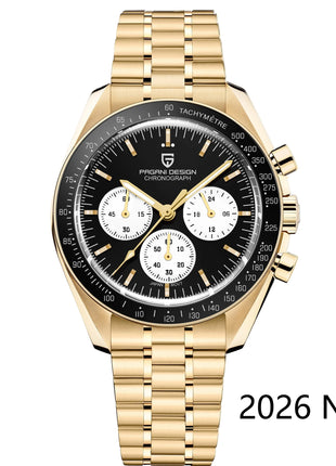 PAGANI DESIGN 2026 Nuovo CK2988 Orologio da Polso da Uomo al Quarzo di Lusso Retrò con Funzione Luna, Vetro Zaffiro e Cronografo di Precisione
