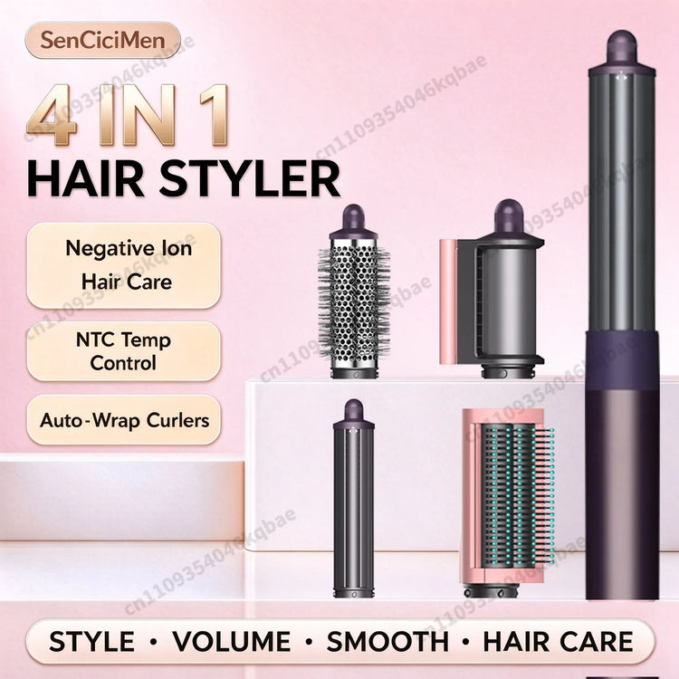 SenCiciMen 6 in 1 Air Styler Negative Ion Hair Dryer For Auto CurlingHair Styling Tools For Fast Drying,Curling,Volumizing & Smooth Best Gift for Women